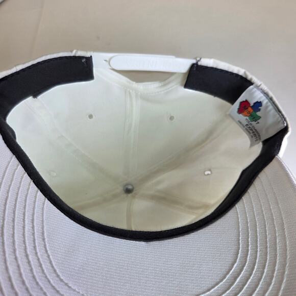 Vintage 90s Hoosier Racing Tire Snapback Hat White Purple Logo USA Made - Picture 9 of 10